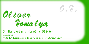 oliver homolya business card